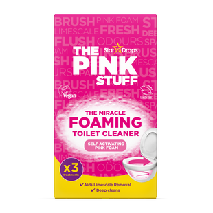 Pink Stuff Stuff Miracle Foaming Toilet Cleaner 3x100g пінний порошок для чищення туалету 005024 фото