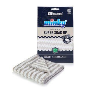 Мікрофібра супер поглинаюча антибактеріальна сіра Minky Cloth Anti Bacterial Super Soak Up 32 х 32 см 005031 фото